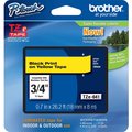 Brother Brother 18mm (3/4") Black on Yellow Laminated Tape (8m/26.2') TZE641